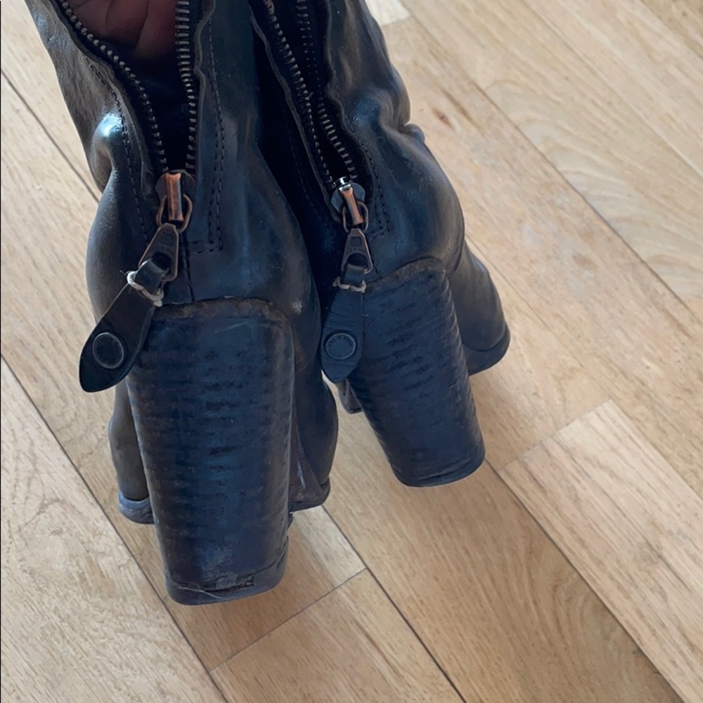 Rag & Bone | Classic Newbury Black Leather short Ankle Heeled Booties Boots 36/6 - Picture 5 of 13
